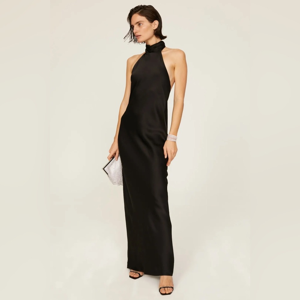 Ramy Brook Black Halter Maxi Dress Cocktail